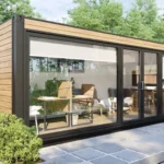 Casa contenedor «V5» 6×2 m totalmente aislada para oficina en casa, sala de jardín o casa de invitados