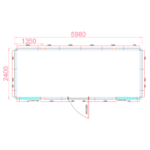 Bungalow de obra 14 m² 6x2,4 m en panel sándwich con aislamiento poliuretano y equipamiento eléctrico - Imagen 3