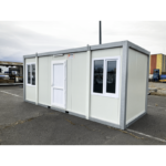 Bungalow de obra 14 m² 6x2,4 m en panel sándwich con aislamiento poliuretano y equipamiento eléctrico