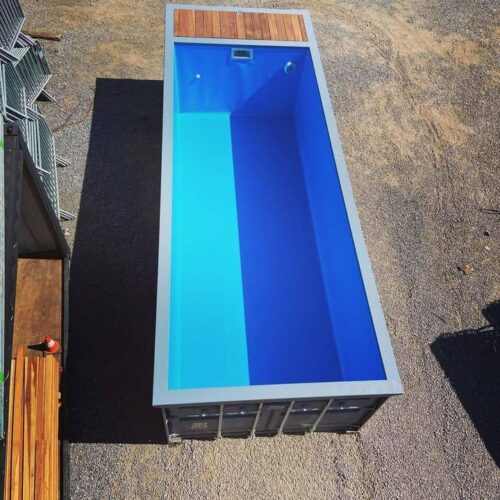Piscina Contenedor 20 Pies con Forro Reforzado - Liner Azul - Imagen 2